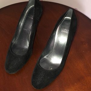 High heels round toe black